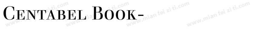 Centabel Book字体下载字体转换
